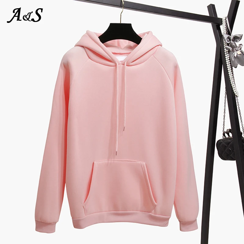 Женский свитшот с капюшоном Anbenser повседневный Свободный пуловер длинным рукавом