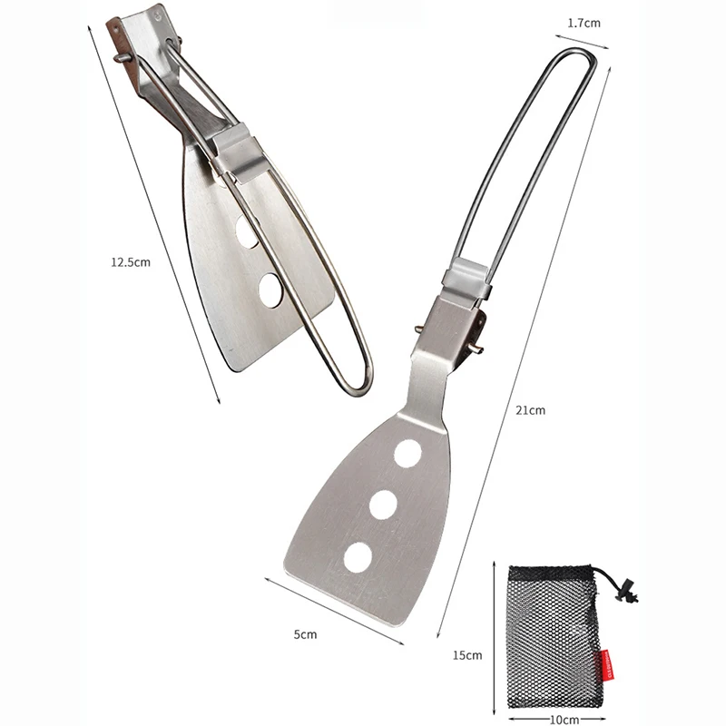 Stainless Steel Folding Spatula Outdoor Camping Gear Cooking Accessories | Спорт и развлечения