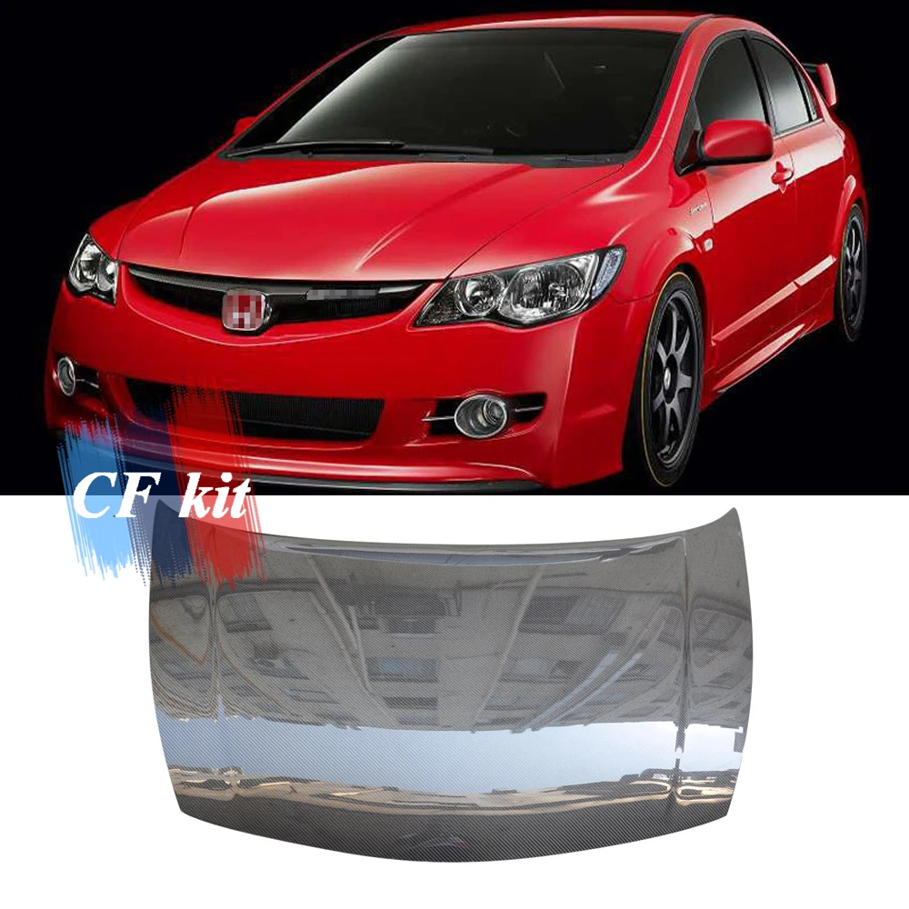 CF комплект углеродного волокна передний бампер капота Vent Обложка для CIVIC 8TH 2006 2009