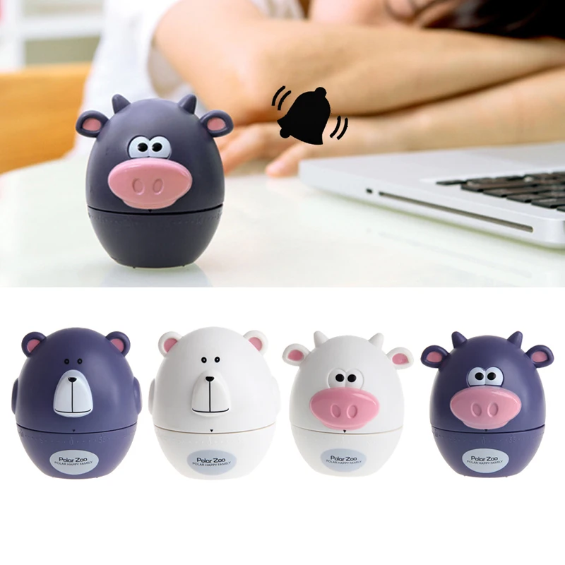 Медведь Корова таймер механический Заводной 60 минут кухонный гаджет Новинка