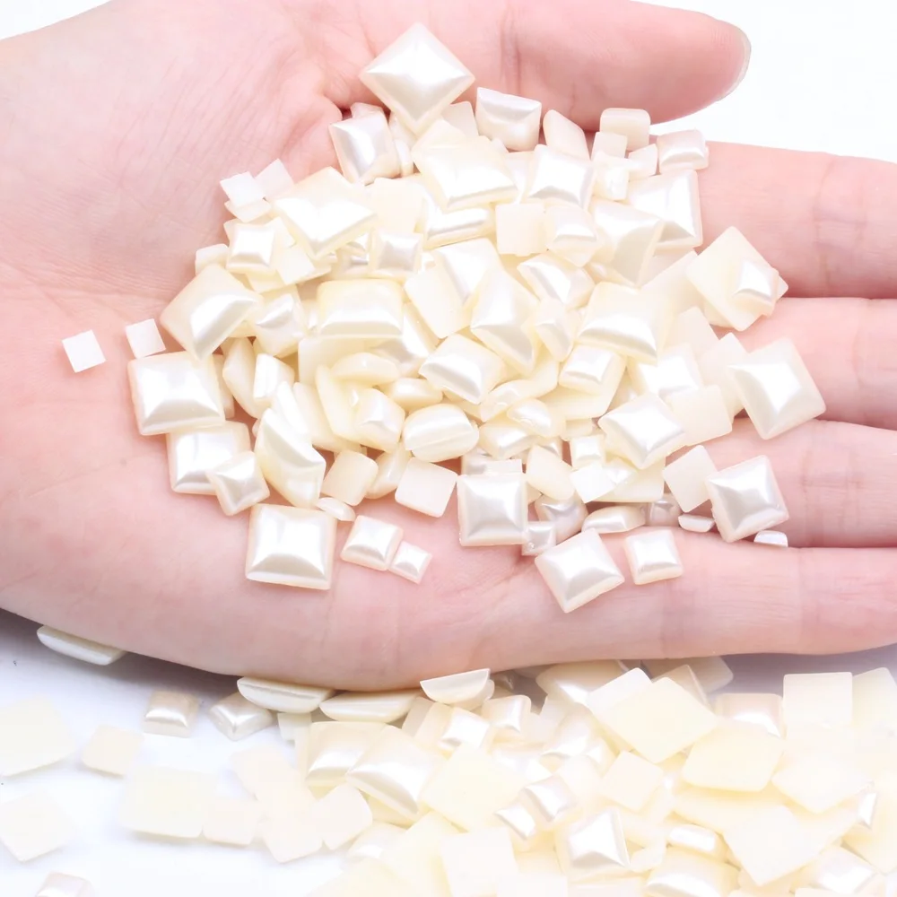 

100 шт., жемчужные стразы смешанного размера для 3D-дизайна ногтей