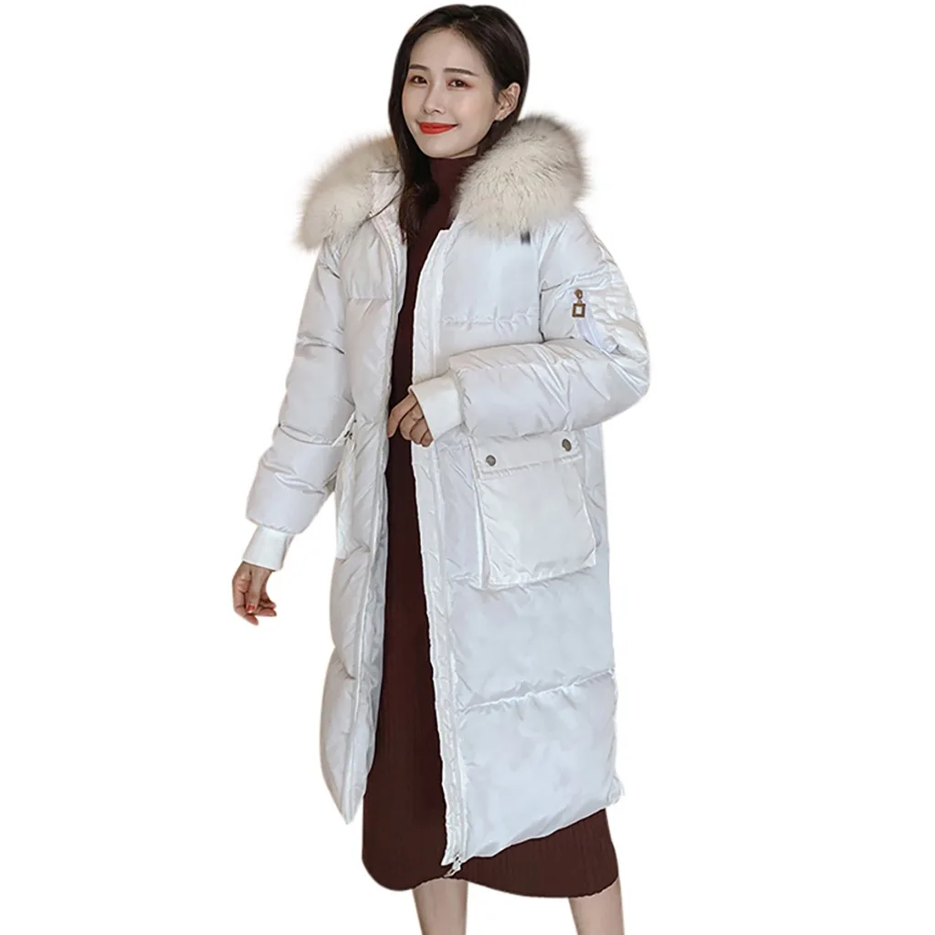 Женский пуховик женская зимняя верхняя одежда 2019 пальто длинная светильник