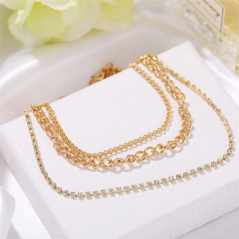 Женские богемные браслеты на щиколотку ювелирные украшения для ног золотого