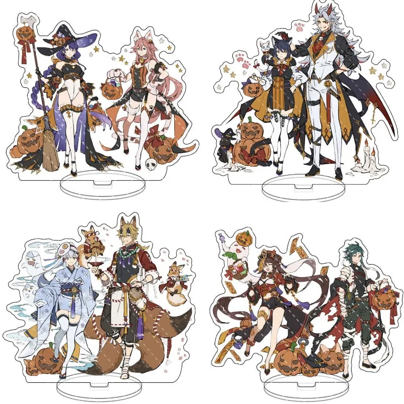 

Anime Genshin Impact Zhongli Hutao Raiden Shogun Kamisato Ayaka Acrylic Stand Model Desk Decor Fans Collection Halloween Gift