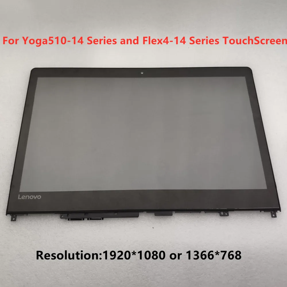 

14-дюймовый сенсорный ЖК-дисплей для Yoga 510 14IKB HD FHD, экран в сборе для Lenovo Flex 4-1435 1470 1480 YOGA 510 14ISK