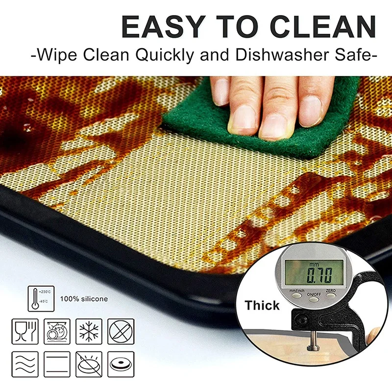 

Silicone Baking Mats - Nonstick Large Baking Mat Set of Sheets Mats - Extra Thick Reusable Bakeware Mats for Cookies