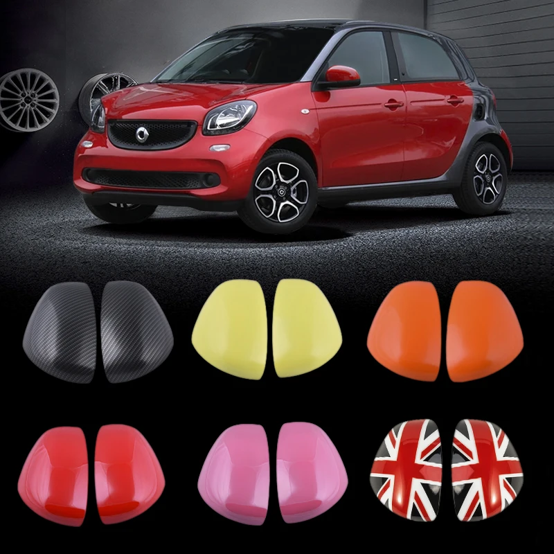 

Car Wing Mirror Protection Decoration Cover Exterior Trim Sticker Car Styling Accessories For Mercedes Smart 453 fortwo forfour