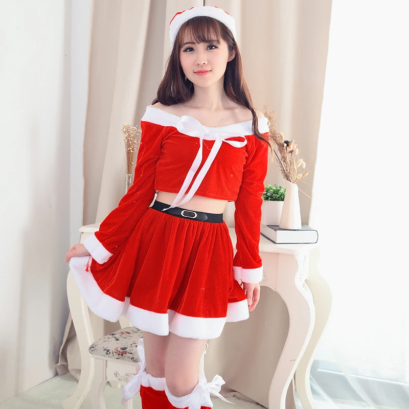 DM COS рождественское нарядное платье костюм Санты Санта Клауса одежда для косплея