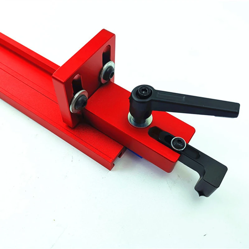 

New Woodworking Tools Miter Track Stop Sliding Bracket For 30/45 T-Track Red