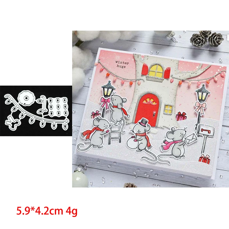 

Decorative Light Bulb Metal Cutting Die Mould Scrapbook Die Embossing DIY Handicraft Paper Card Photo Album 2021 New