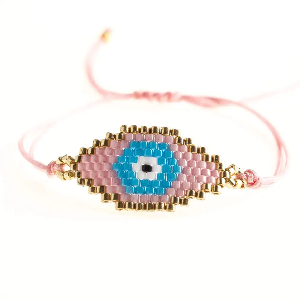 Shinus 10 шт./лот браслет evil eye бусины Miyuki Delica браслеты с кисточкой турецкий глаз Браслеты Mujer Bileklik DIY ручной работы