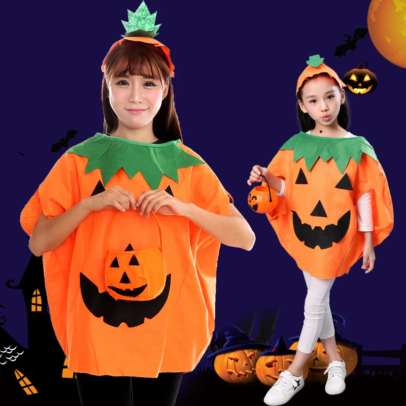 

Костюмы для косплея Хэллоуина с милой тыквой для взрослых и детей, одежда для выступлений, детская фотосессия, маскировка без рукавов 2022