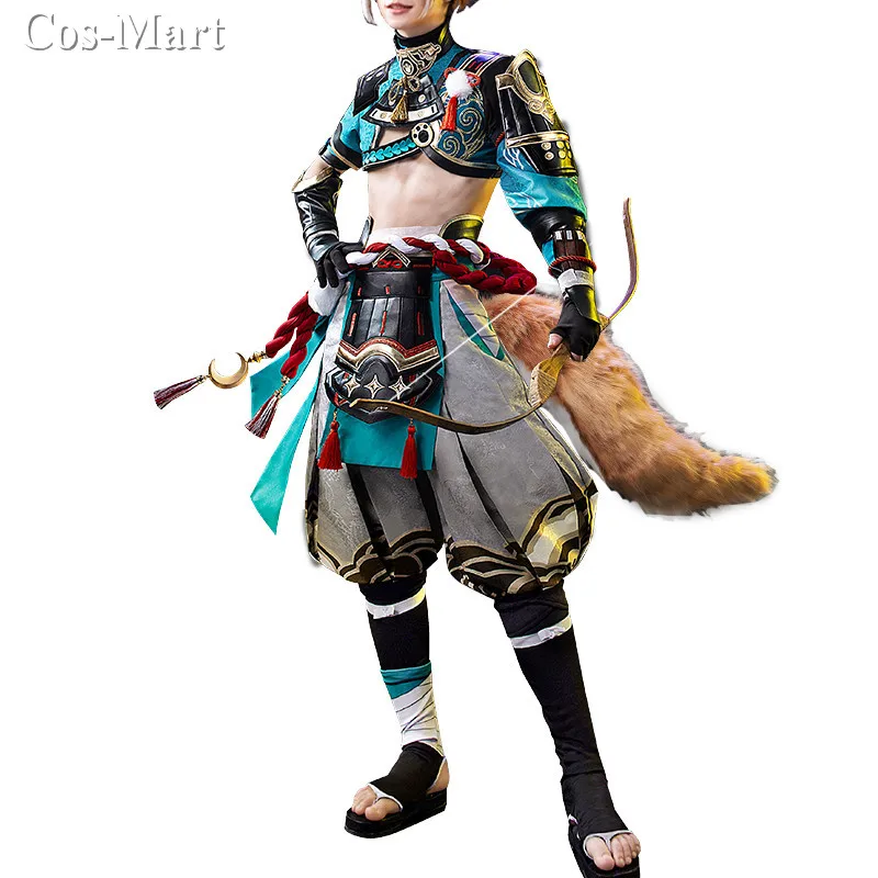 Костюм для косплея Cos-Mart Game Genshin Impact Gorou Высококачественная Красивая Боевая