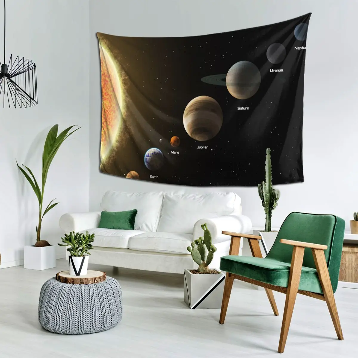 Universe Space Nebula Galaxy Tapestry Bohemian Wall Hanging Solar System Decoration for Bedroom Background Cloth Art Tapestries | Дом и сад