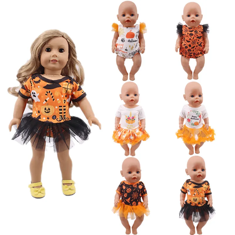 LUCKDOLL Christmas And Halloween New Clothe 18Inch American 43cmBabyDoll Clothes Accessories Girls Toys Generation Birthday Gift | Игрушки и