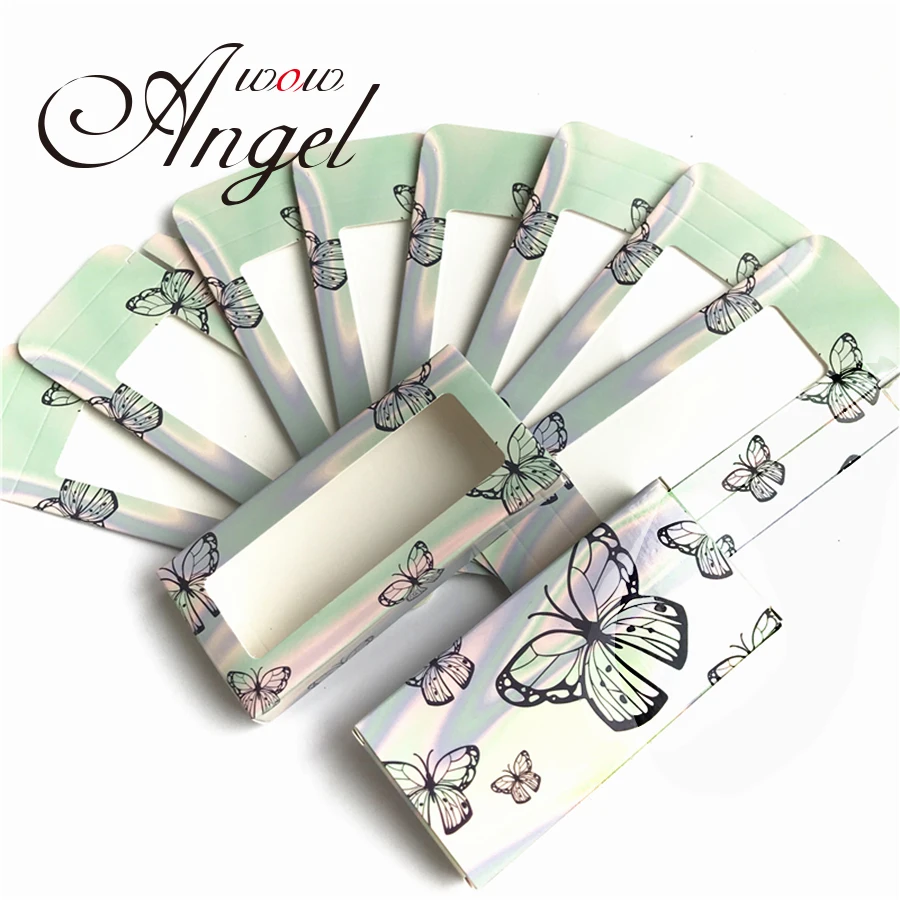 

Eyelashes Package Multicolor Empty Eyelash Packaging Box For 25mm Eyelashes Wholesale DIY Custom Logo Flash Paper Box No Tray