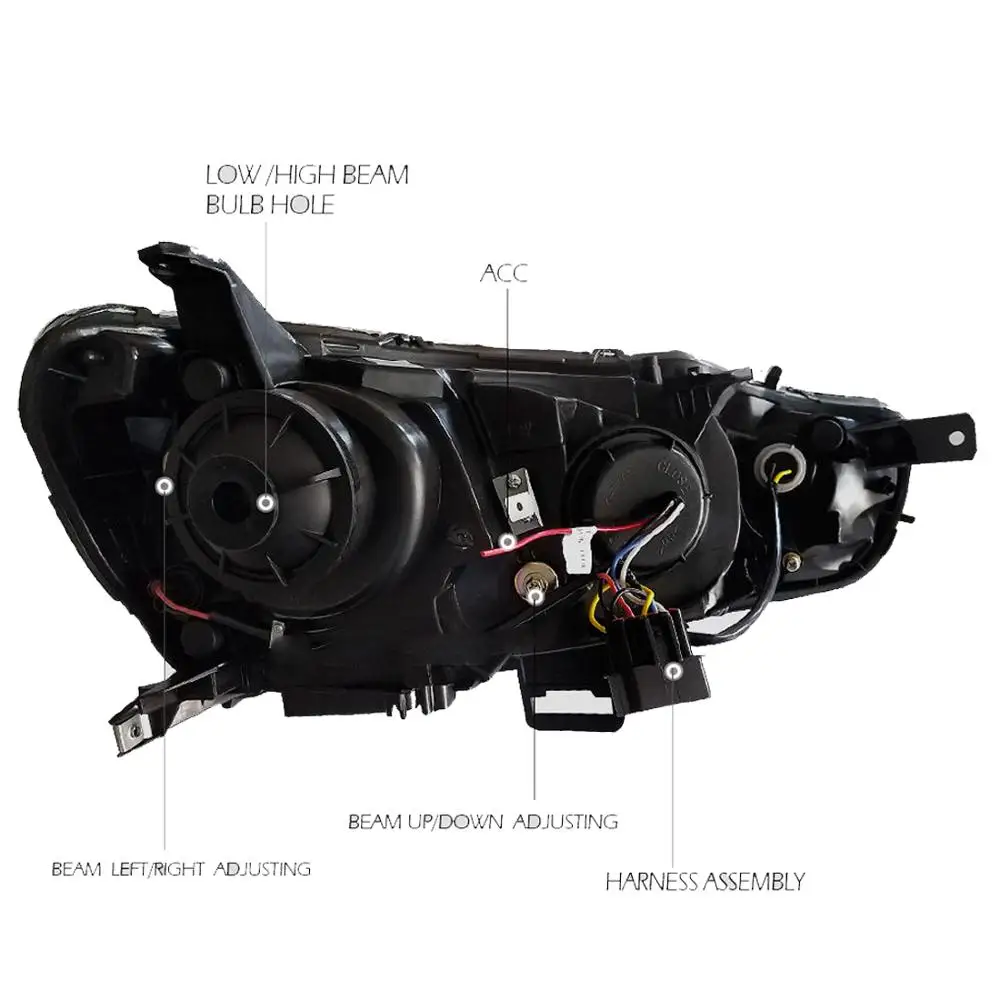 Светодиодные фары KP подходят для 2008 2017 Mitsubishi Lancer EVO двухлучевые стиль Audi A5|headlights