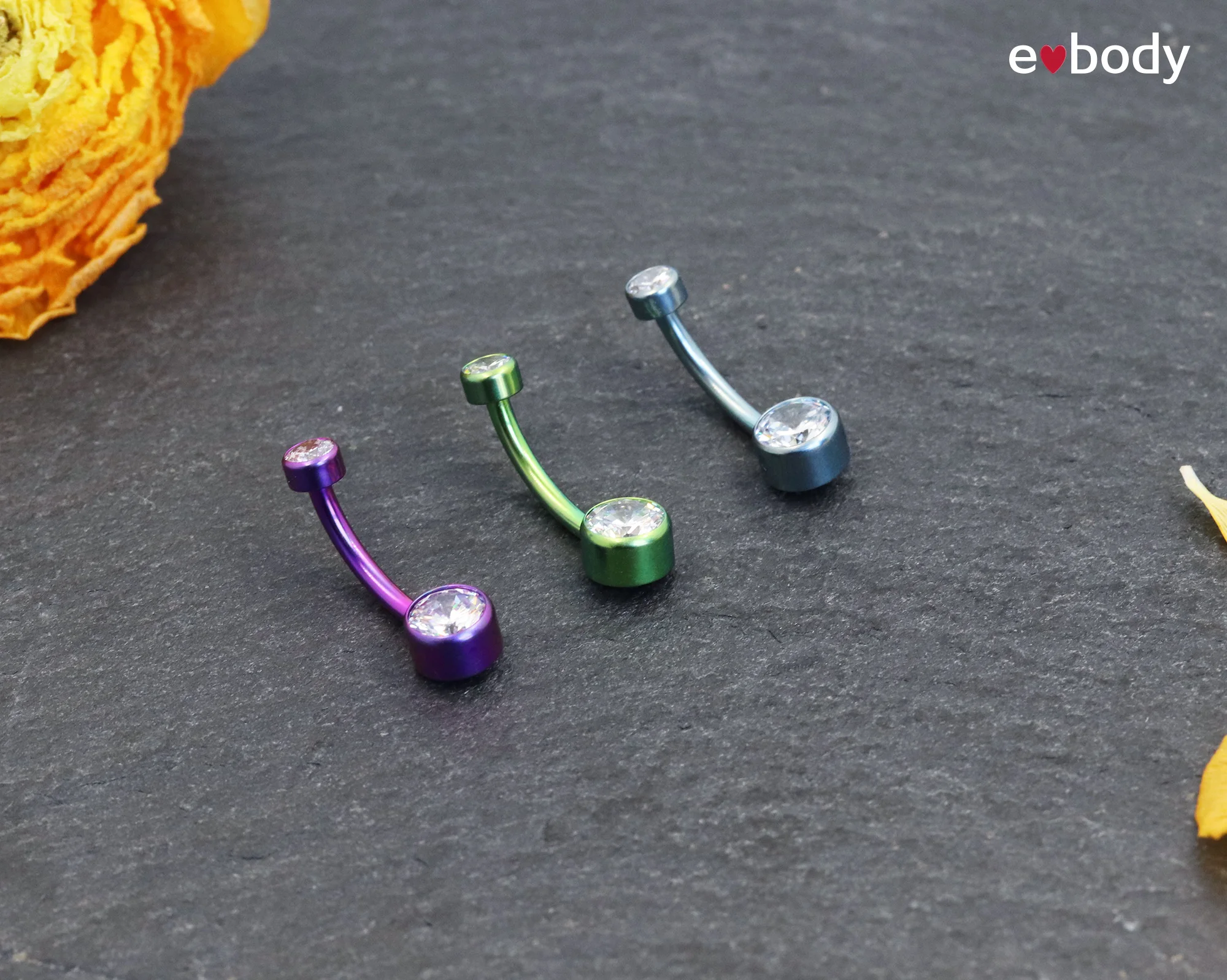 

Anodized Titanium Alloy Belly Button Ring, Small Body Jewelry Navel Ring