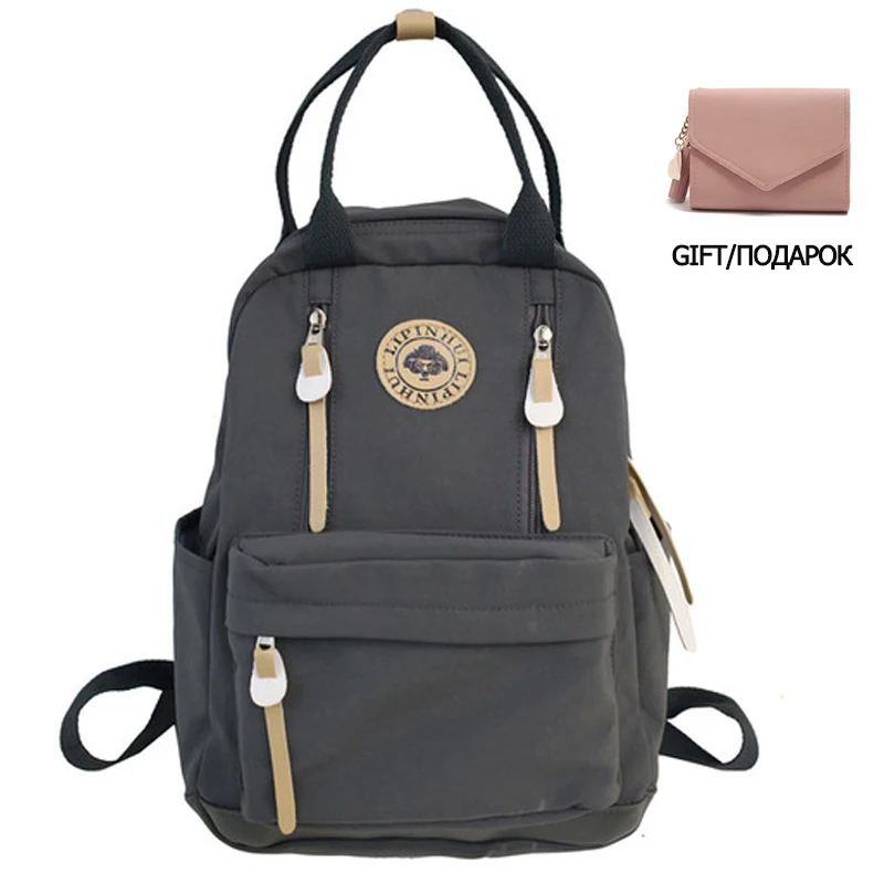 Водонепроницаемый нейлоновый женский рюкзак с вертикальной молнией маленький