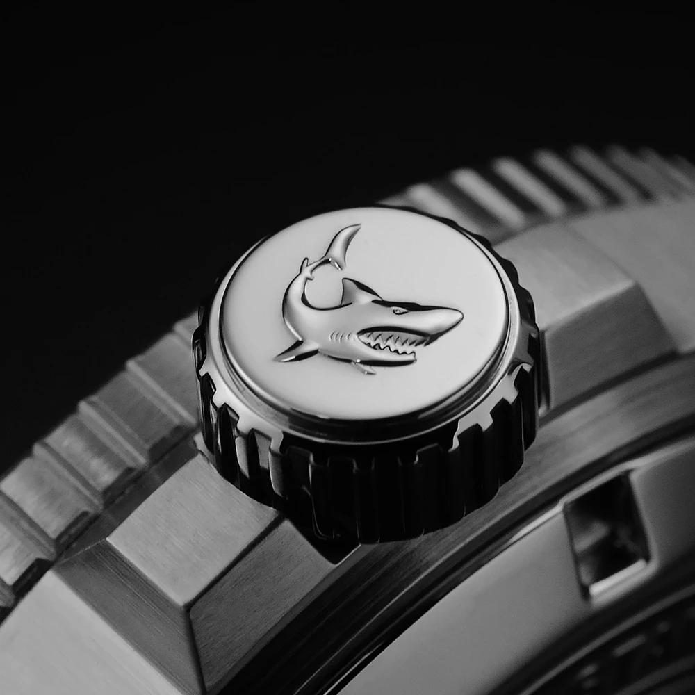 San Martin Đồng Hồ Nam Tự Động Cơ Đồng Hồ Nữ Dây Thép Không Gỉ Dạ Quang Đỏ Phối Chống Xước Chống Nước 200M SN0040-2