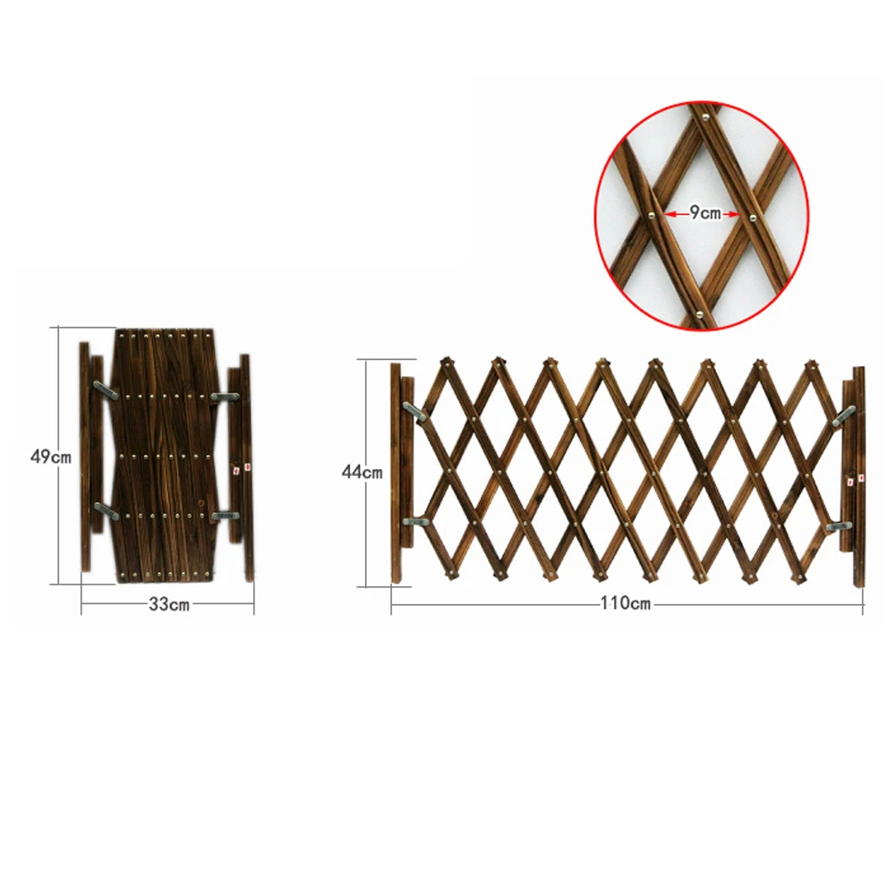 

33-110cm Dogs Wooden Fence Gate Panel Expandable Pet Safety Separation Barrier Pet Isolation Fence