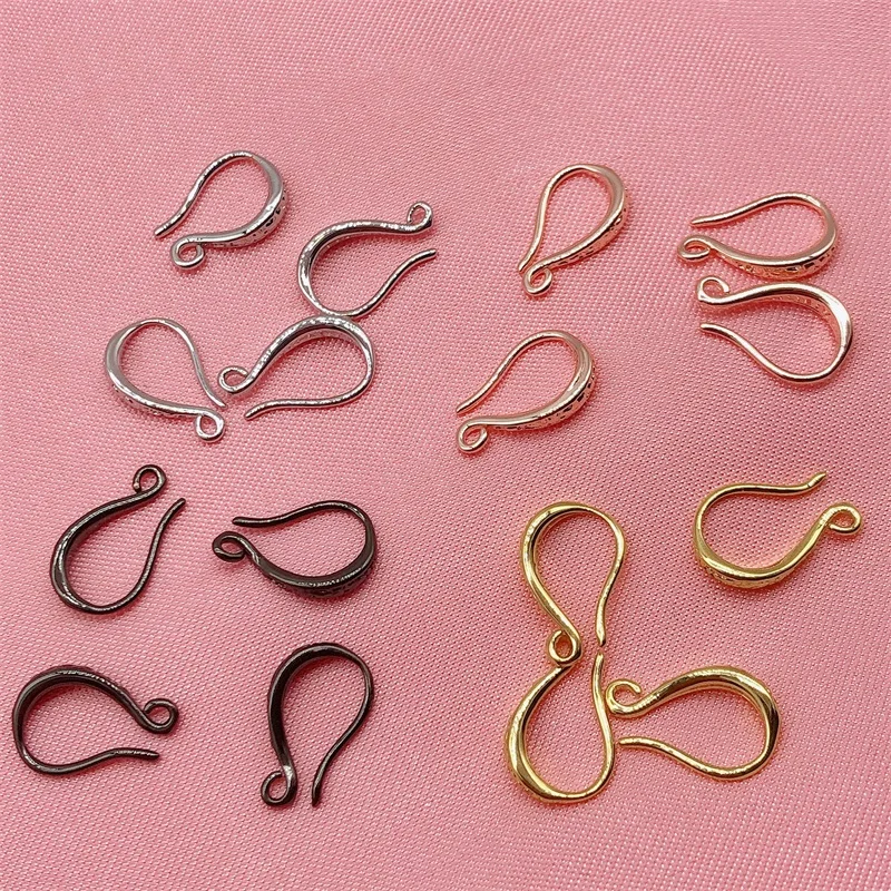 

10 pcs/lot 4 colors fashion design carved handmade women's earring hooks for DIY jewelry earring making supplies accessories
