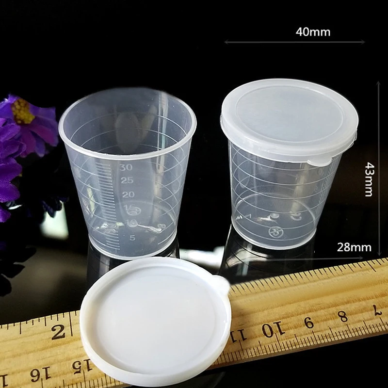 

10Pcs 30ml Plastic Graduated Measuring Cup Liquid Container Medicine Measuring Measure Cups Transparent Mixing Cup