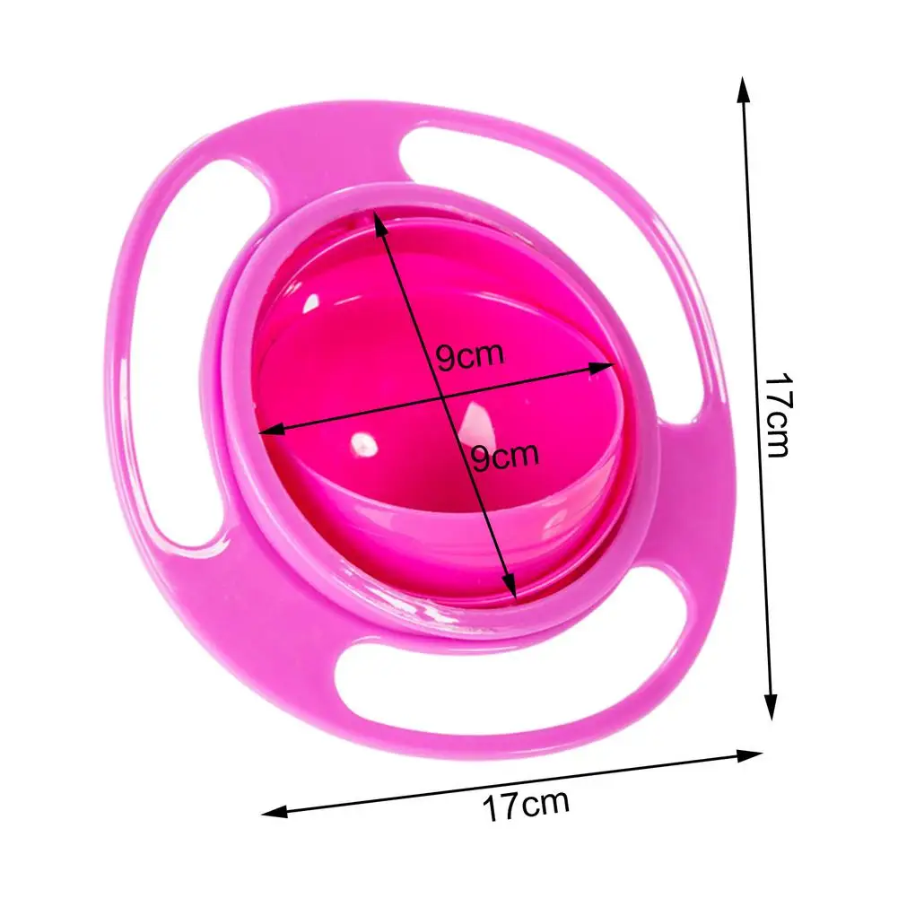 

Baby Bowl Spill Resistant Magic Bowl With Lid Toddler Feeding Bowl For Baby 360 Rotate Spill-Proof Solid Feeding Dishes