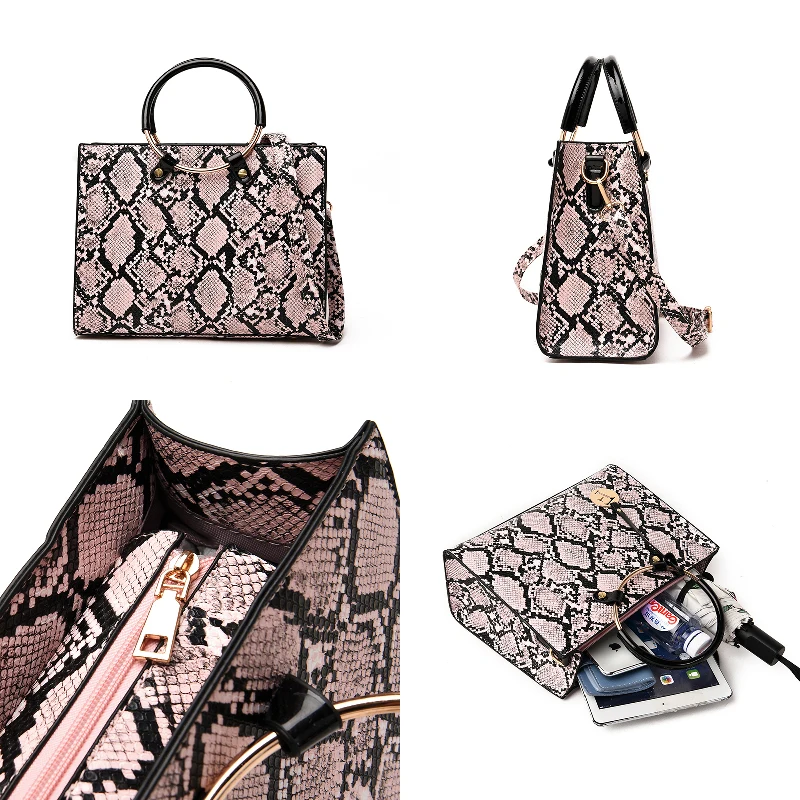 Новинка 2019 женские сумки через плечо из змеиной кожи дизайнерская сумка