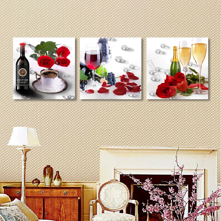 Скандинавские пучки роз Романтика планшетов для столовой холст декоративная