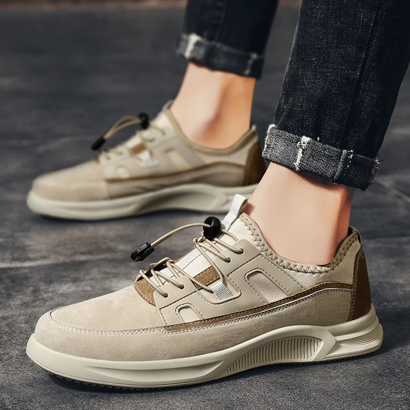 

Мокасины мужские из бычьей замши, модная повседневная обувь, деловые туфли, лоферы, без застежки, черные кроссовки для вождения