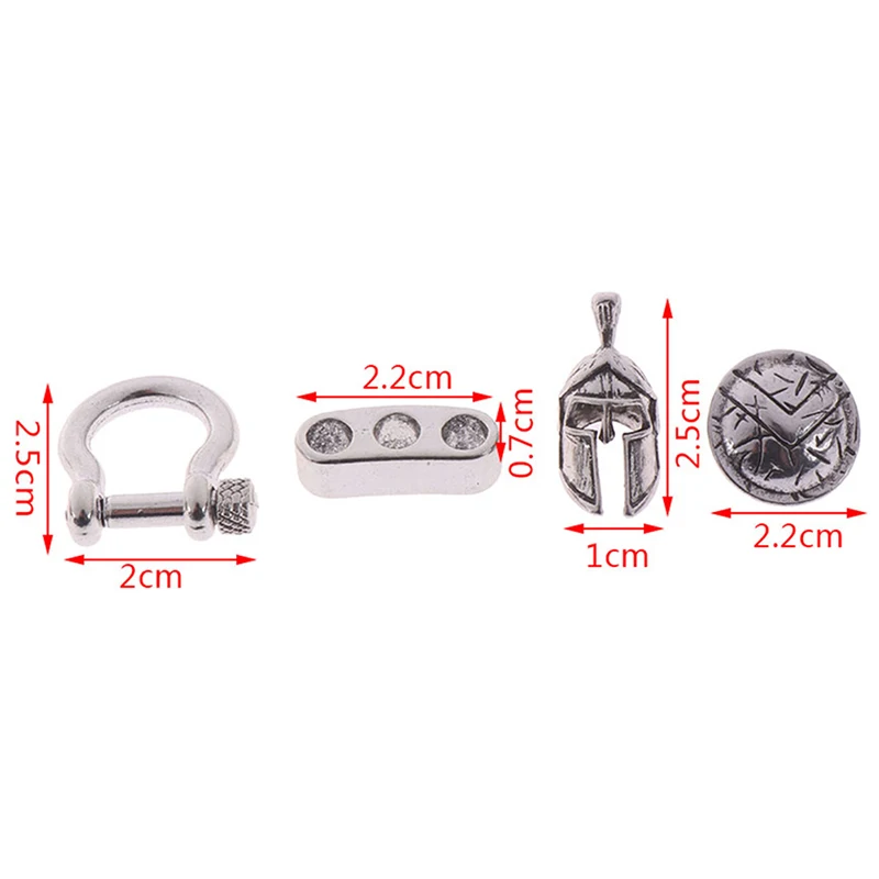

4pcs / set umbrella rope bracelet pendant beads for Paracord bracelet accessories DIY pendant buckle