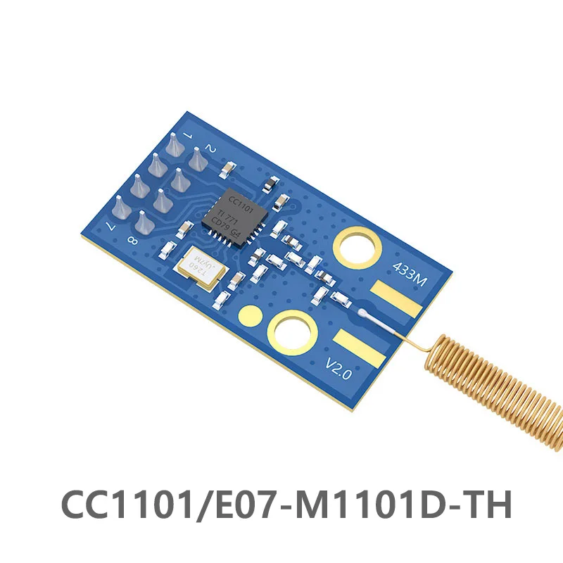 

Модуль радиочастотного приёмопередатчика Cojxu CC1101 433M, 500 дБм, 433 м, маленький размер, 2 шт.