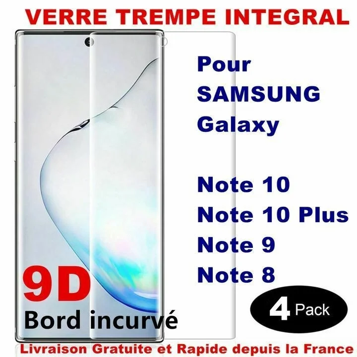 

Verre Tremp Total Vitre Protection Cran 3d For Samsung Note 9/8 Note 10 Plus 20