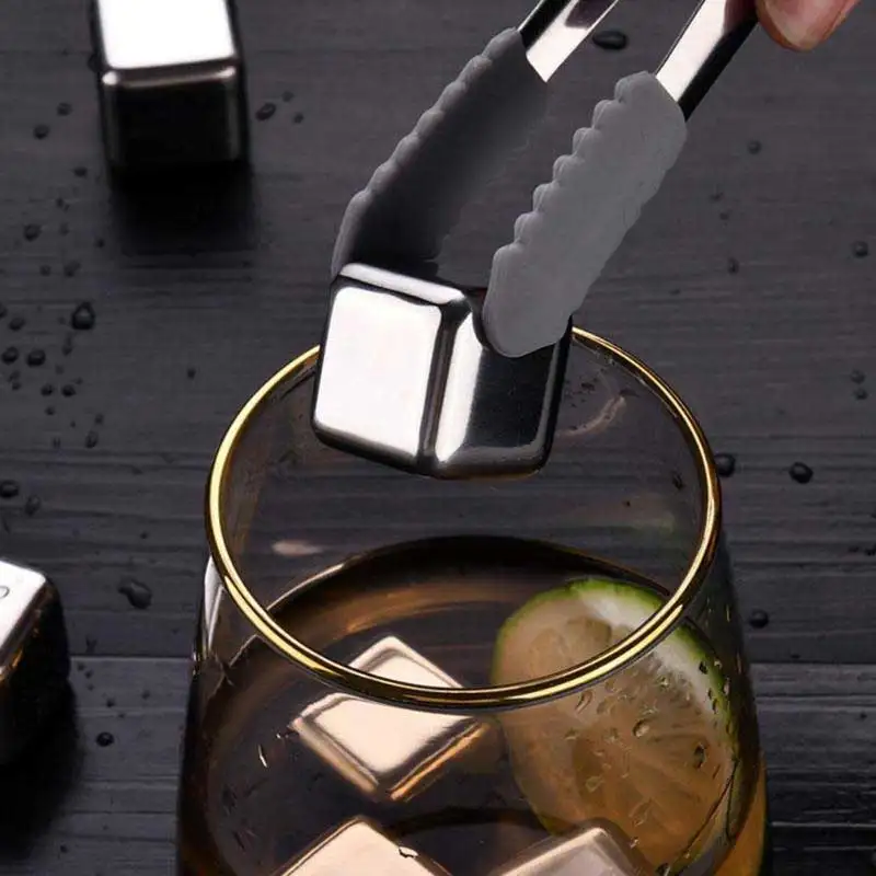 

304 stainless steel ice cube iced artifact, whiskey stone ice cube box, metal ice wine stone, wine utensils Fast freezing ice