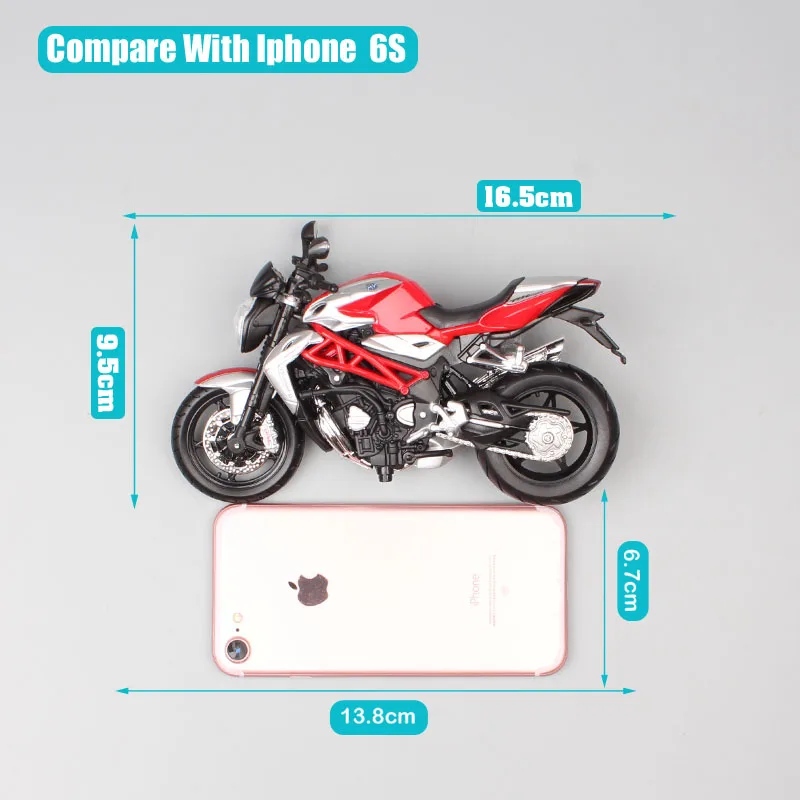 Детские 1:12 в масштабе MV Agusta F4 Brutale 1090 RR R Diecasts& Toy Vehicles модель мотоцикла Коллекционная для миниатюрных