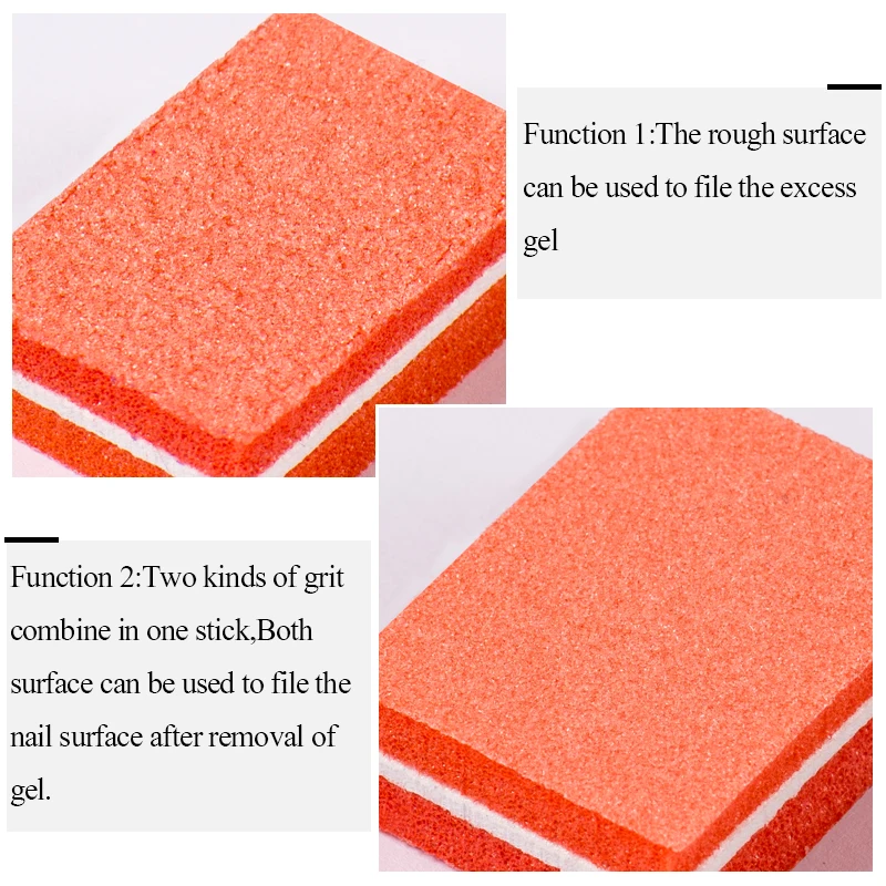 1 шт смешанный цвет пилка для ногтей буфер УФ гель шлифовальный Полировочный блок