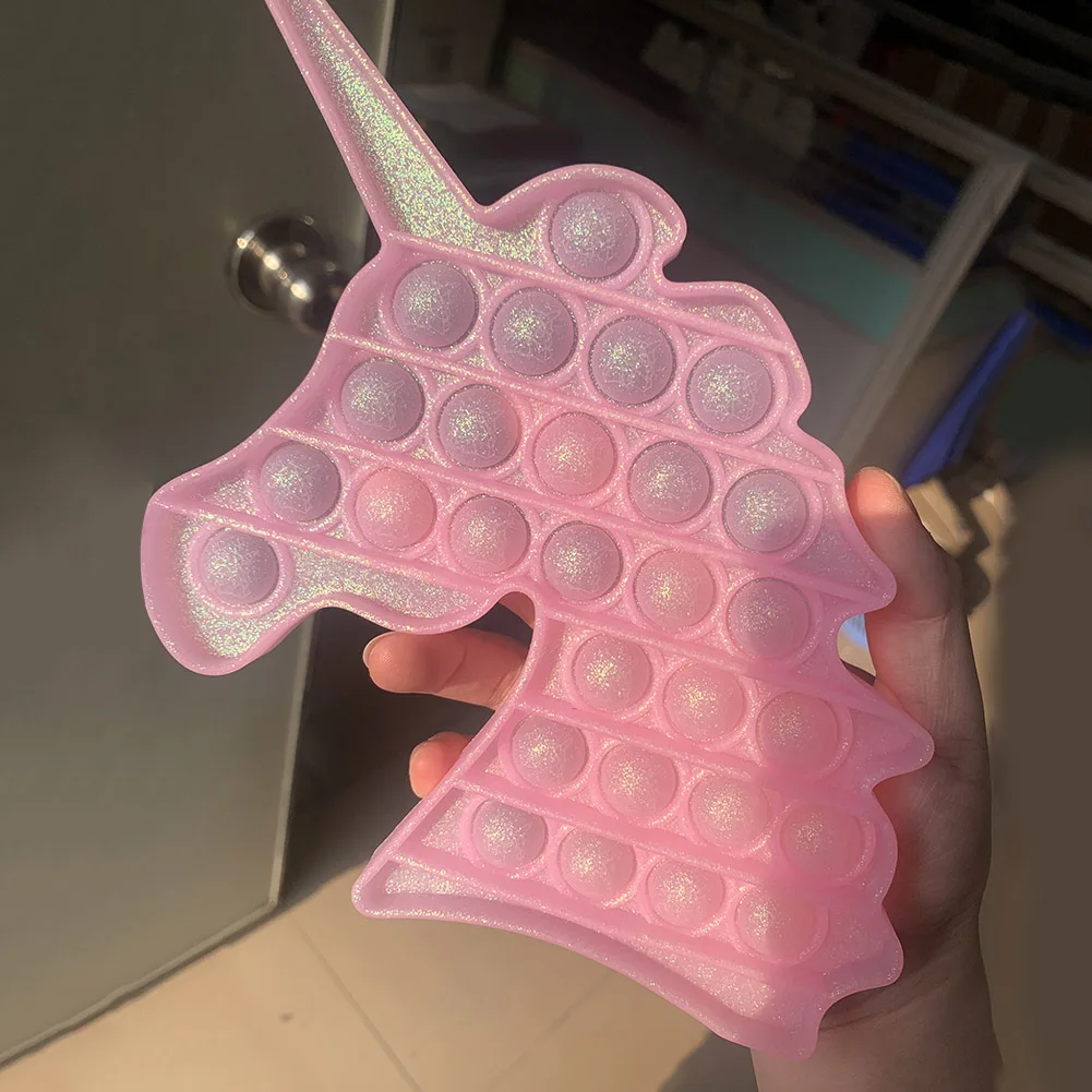 Brillante cuerno caballo Fidget juguete de empuje de burbuja juguetes anti estr&eacute;s adultos de los ni&ntilde;os sensorial juguete para aliviar el autismo env&iacute;o gratis-1