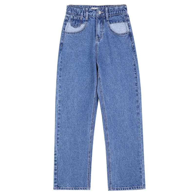 Женские джинсы в стиле бойфренда LEIJIJEANS прямые теплые с карманами подходящего