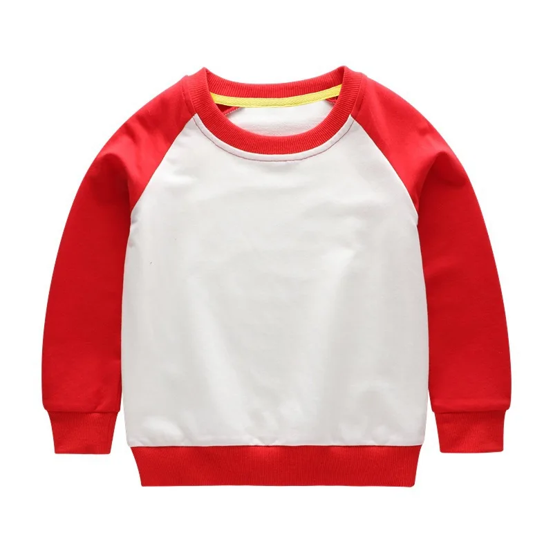 Solid color 01 Свитер для малышей; детская одежда для мальчиков; Весна-Осень г.; пуловер с рисунком; Модная одежда для малышей; толстовки с круглым вырезом для девочек - Цвет: Solid color 01