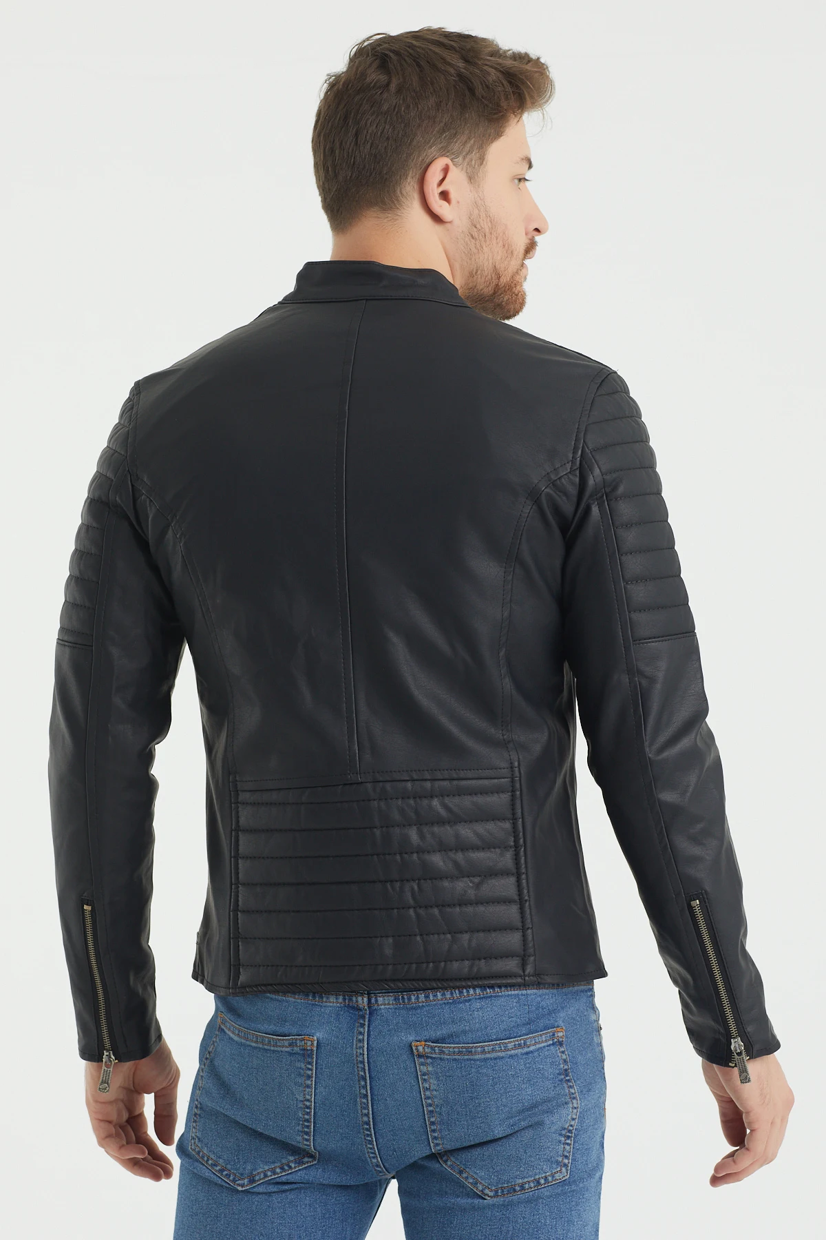 

GAVAZZ FURRY ARTIFICIAL LEATHER COATS BLACK 514 MODEL