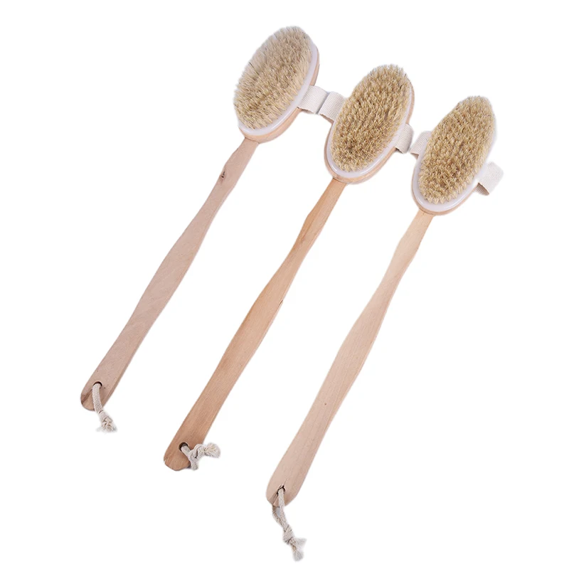 

Exfoliating Wooden Body Massage Shower Brush Natural Bristle Bath Brush SPA Woman Man Skin Care Dry Body Brush