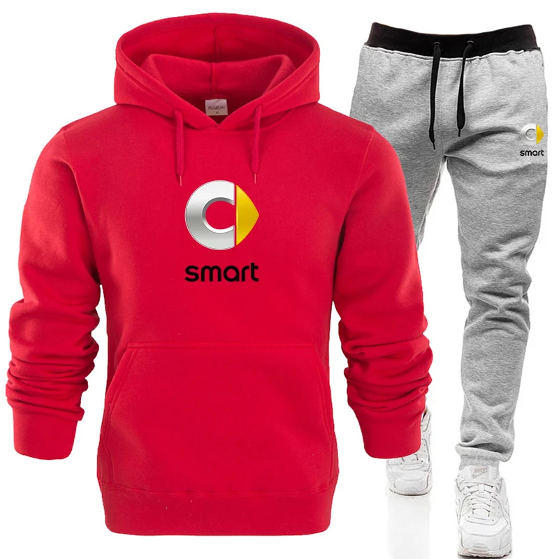 

Men's suit SMART car logo brand hoodie sportswear hot sale men's hoodie + pants men's streetwear