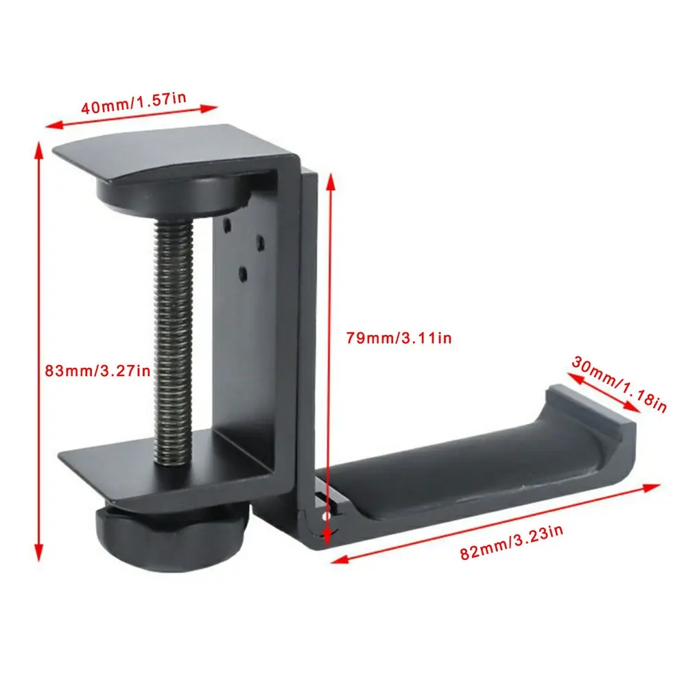 

Headphone Hook Aluminum Scratch-Free Padding Gaming Headset Mount Desktop Holder Fixed To Table Headphone Support
