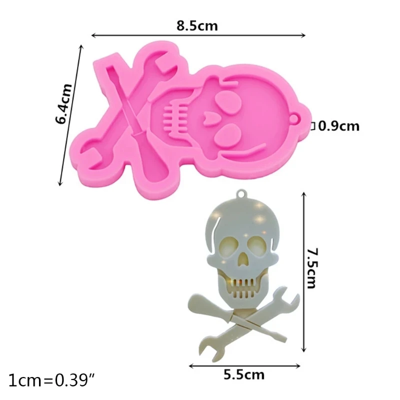 

Q39C блестящий брелок в виде черепа, искусственный брелок, подвеска, ювелирные изделия, ожерелье, серьги, глина, полимерные инструменты