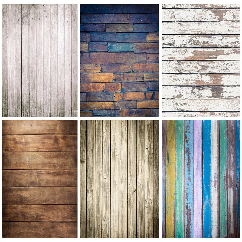 

Vinyl Retro Wood Plank Vintage Baby Portrait Photography Backdrops For Photo Studio Background Props 21318WQ-68