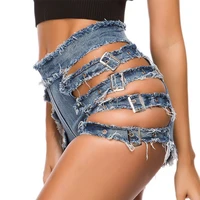sexy women denim shorts jeans ripped high waisted skirt shorts for woman summer gothic distressed clubwear plus size short mujer