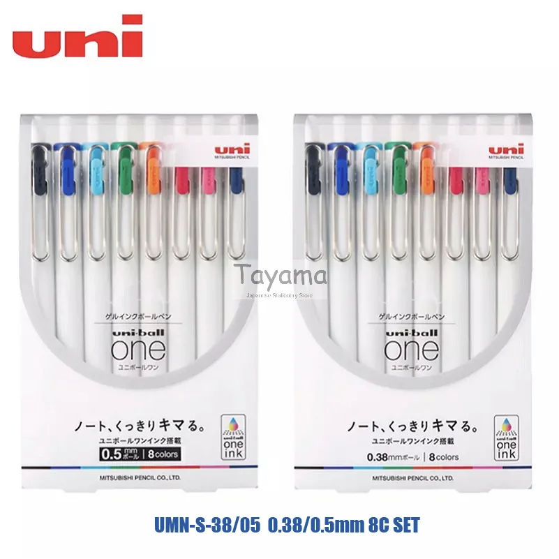 

8pcs Set Japan New Uni-ball One Gel Ink Ballpoint Pen 0.38/0.5mm Choose Colors UMN-S-38/05 Student Office Signature Pen