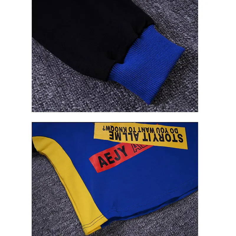 Осенний костюм для мальчиков из 2 предметов комплекты с капюшоном + штаны наборы