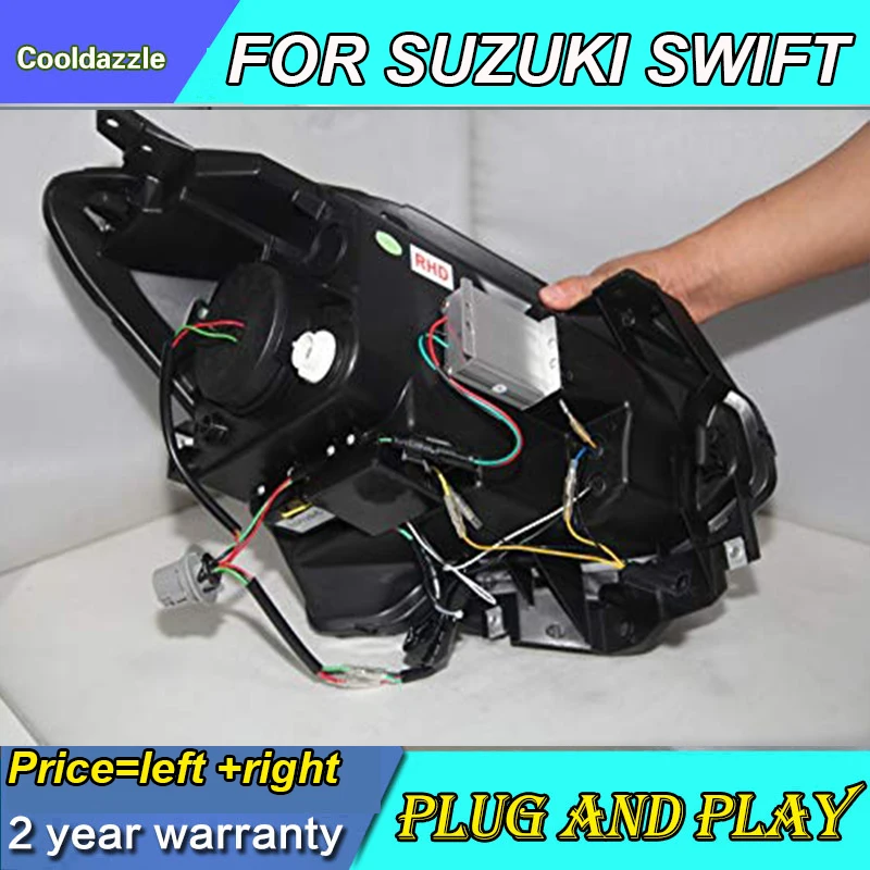 1 пара светодиодный налобный фонарь для Suzuki SWIFT 2017 2019 год головной светильник